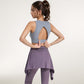 Crisscross Back Sports Bra with Cutout Detail and Adjustable Hook Closure