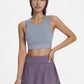 Crisscross Back Sports Bra with Cutout Detail and Adjustable Hook Closure