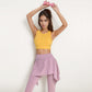 Crisscross Back Sports Bra with Cutout Detail and Adjustable Hook Closure