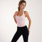 Women's Halter Neck Cropped Tank Top with Built-In Bra and Stretch Fabric for Workout or Casual Wear