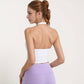Women's Halter Neck Cropped Tank Top with Built-In Bra and Stretch Fabric for Workout or Casual Wear