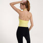 Women's Halter Neck Cropped Tank Top with Built-In Bra and Stretch Fabric for Workout or Casual Wear