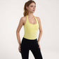 Women's Halter Neck Cropped Tank Top with Built-In Bra and Stretch Fabric for Workout or Casual Wear