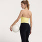 Women's Halter Neck Cropped Tank Top with Built-In Bra and Stretch Fabric for Workout or Casual Wear