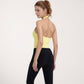 Women's Halter Neck Cropped Tank Top with Built-In Bra and Stretch Fabric for Workout or Casual Wear