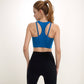 Women's Sports Bra with Double Strap Detail and Wide Hem Band for Medium Support
