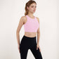 Women's Sports Bra with Double Strap Detail and Wide Hem Band for Medium Support