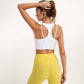 Women's Sports Bra with Double Strap Detail and Wide Hem Band for Medium Support