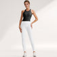 Women's Ribbed Black High Neck Crop Tank Top for Active and Casual Wear