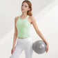 Women's Ribbed Black High Neck Crop Tank Top for Active and Casual Wear