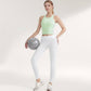 Women's Ribbed Black High Neck Crop Tank Top for Active and Casual Wear