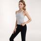 Women's Ribbed Black High Neck Crop Tank Top for Active and Casual Wear