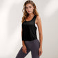 Women's Sleeveless Scoop Neck Cropped Tank Top for Workout and Casual Layering