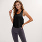 Women's Sleeveless Scoop Neck Cropped Tank Top for Workout and Casual Layering