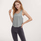 Women's Sleeveless Scoop Neck Cropped Tank Top for Workout and Casual Layering