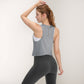 Women's Sleeveless Scoop Neck Cropped Tank Top for Workout and Casual Layering