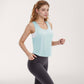 Women's Sleeveless Scoop Neck Cropped Tank Top for Workout and Casual Layering