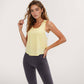 Women's Sleeveless Scoop Neck Cropped Tank Top for Workout and Casual Layering