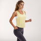 Women's Sleeveless Scoop Neck Cropped Tank Top for Workout and Casual Layering