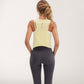 Women's Sleeveless Scoop Neck Cropped Tank Top for Workout and Casual Layering