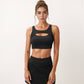 Women's Sports Bra with Scoop Neck and Front Cutout Design for Low to Medium Impact Workouts