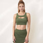 Women's Sports Bra with Scoop Neck and Front Cutout Design for Low to Medium Impact Workouts