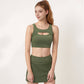 Women's Sports Bra with Scoop Neck and Front Cutout Design for Low to Medium Impact Workouts