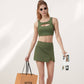 Women's Sports Bra with Scoop Neck and Front Cutout Design for Low to Medium Impact Workouts