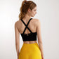 Women's Crisscross Back Sports Bra with Wide Elastic Band and Supportive Straps for Activewear