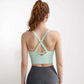 Women's Crisscross Back Sports Bra with Wide Elastic Band and Supportive Straps for Activewear