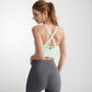 Women's Crisscross Back Sports Bra with Wide Elastic Band and Supportive Straps for Activewear