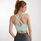 Women's Crisscross Back Sports Bra with Wide Elastic Band and Supportive Straps for Activewear
