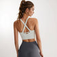 Women's Crisscross Back Sports Bra with Wide Elastic Band and Supportive Straps for Activewear