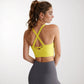 Women's Crisscross Back Sports Bra with Wide Elastic Band and Supportive Straps for Activewear