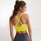 Women's Crisscross Back Sports Bra with Wide Elastic Band and Supportive Straps for Activewear