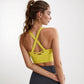 Women's Crisscross Back Sports Bra with Wide Elastic Band and Supportive Straps for Activewear