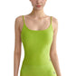 Women's Spaghetti Strap Activewear Tank with Built-In Bra and Seamless Longline Fit for Workout or Yoga