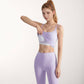Women's Longline Sports Bra with Double Spaghetti Straps and Layered Scoop Neck for Low Impact Workouts