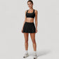 Women's Square Neckline Sports Bra with Supportive Underband for Low to Medium Impact Activities