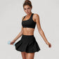Women's Square Neckline Sports Bra with Supportive Underband for Low to Medium Impact Activities