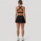 Women's Square Neckline Sports Bra with Supportive Underband for Low to Medium Impact Activities