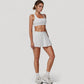 Women's Square Neckline Sports Bra with Supportive Underband for Low to Medium Impact Activities