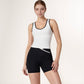 Women's Contrast Trim Cropped Tank Top with Scoop Neck and Stretch Fit for Yoga and Everyday Wear