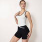Women's Contrast Trim Cropped Tank Top with Scoop Neck and Stretch Fit for Yoga and Everyday Wear