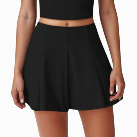 Active Skort with Inner Shorts and Side Pockets for Movement and Storage - Small, Blue
