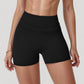 High Waist Seamless Biker Shorts with Wide Waistband and Stretch Fit for Active Comfort - Small, Fuchsia