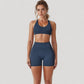 High Waist Seamless Biker Shorts with Wide Waistband and Stretch Fit for Active Comfort - Small, Fuchsia