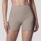 High Waist Seamless Biker Shorts with Wide Waistband and Stretch Fit for Active Comfort - Small, Fuchsia