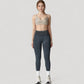 Women's Seamless Ribbed High Waist Full Length Leggings with Compression Fit