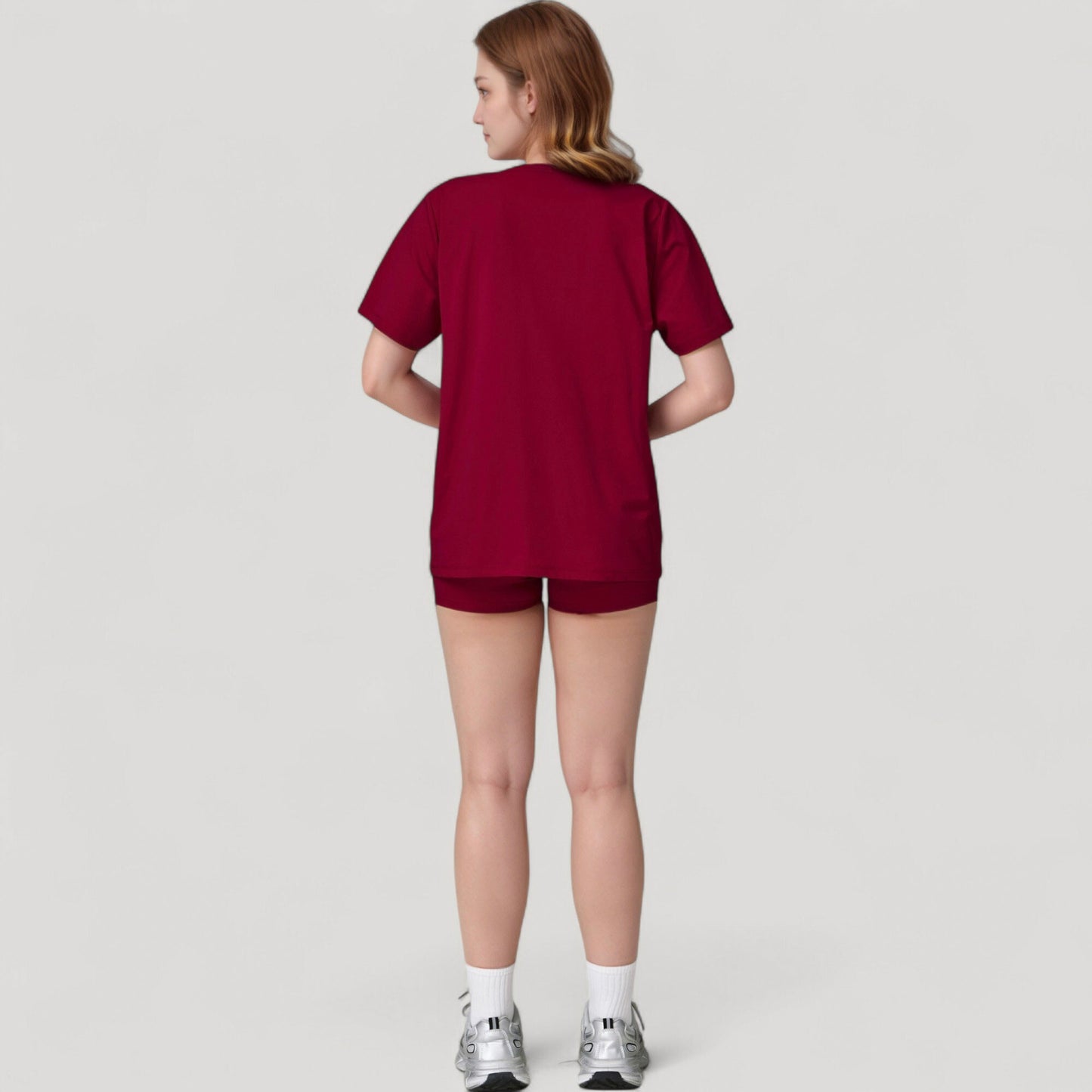 Relaxed Fit Crew Neck T-Shirt with Short Sleeves and Soft Stretch Fabric for Everyday Comfort